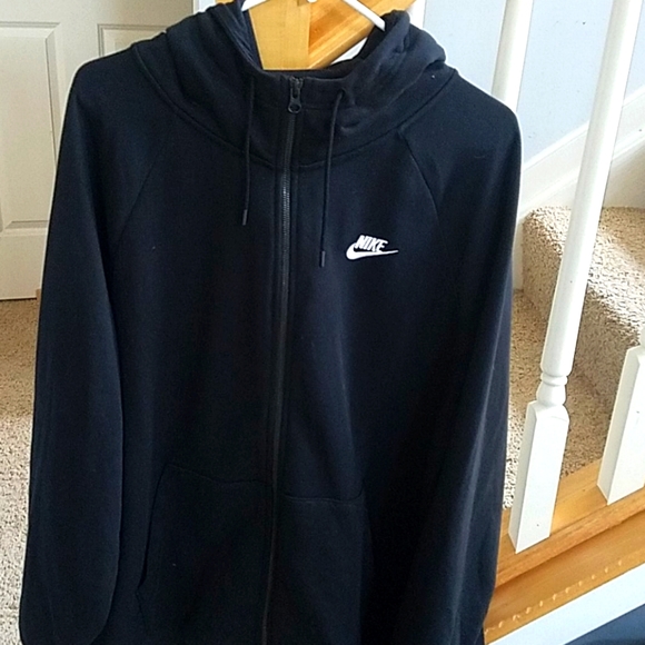Nike Tops - Nike black zip up sweatshirt with hood